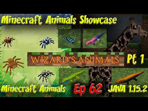Smithy MC - Wizard's Animals Mod Showcase Part 1 Creatures Galore 1st 45 Animals 4k60fps Minecraft Animals Ep62