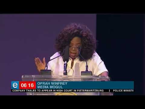 'Never give up hope' Oprah tells young South Africans
