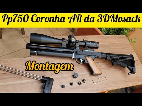 Coronha Retrátil  Linda e Prática modelo AR da 3D Mosack para Pistola Pp750 cal. .22 da Artemis
