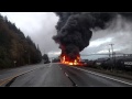 Fuerte explosión en Oregón al chocar un camión y un tren