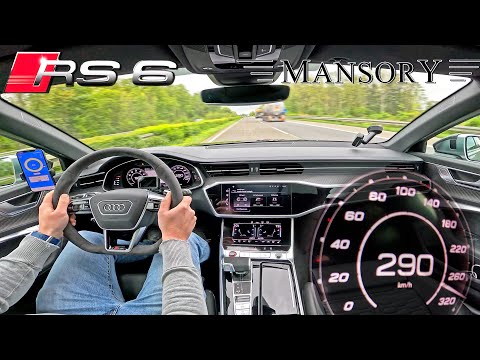 664HP Audi RS6 C8 MANSORY // 290KMH on AUTOBAHN