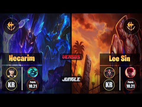 Cuzz HECARIM (Jungle) [Conqueror] VS LEE SIN - Grandmaster KR Patch 10.21