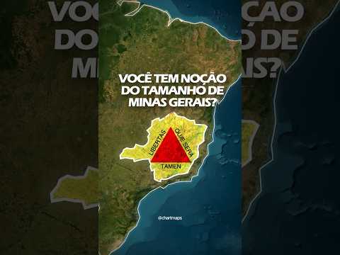 O tamanho do estado de Minas Gerais! #minasgerais #mg #mapas #geografia