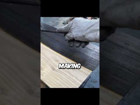 Ancient Japanese Wood Treatment Technique (@hammersounddiy)