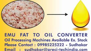 emu fat to oil conversion machine oil processing machine