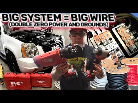 Big System = Big Wire - "Double Zero" 2/0 power & Grounds fused & ran under truck | GMC Yukon XL
