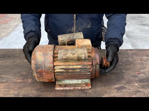 Restoration Of Burnt Electric Motor // Fully Restore The Air Compressor Motor