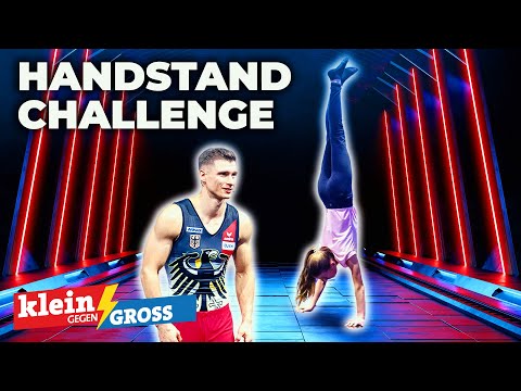 Opening doors while doing a handstand! Lukas Dauser vs. Mathilda (12) | Little vs. Big