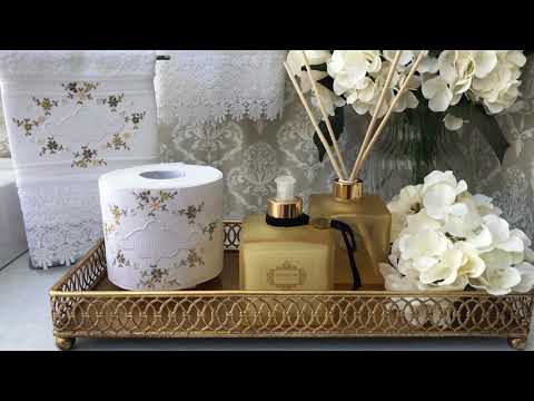 Toalhas de lavabo bordado delicado;