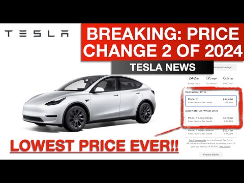BREAKING: Tesla Model Y Lowest Price EVER!!! Tesla's 2nd Price Change of 2024