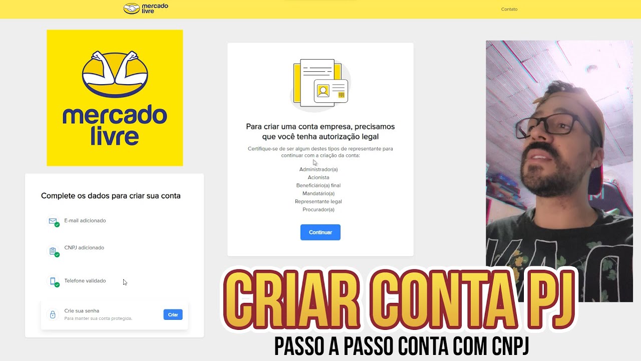 COMO CRIAR UMA CONTA PJ NO MERCADO LIVRE ( conta com cnpj para empresa )