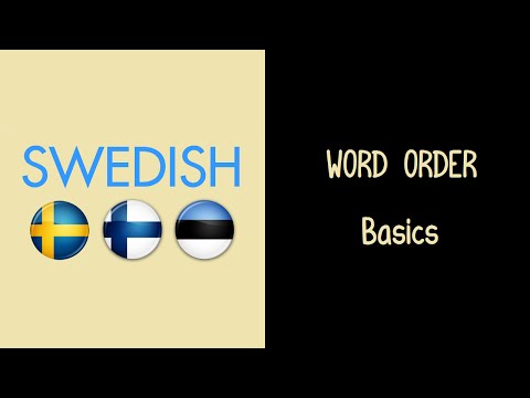 Swedish Word Order: Basics
