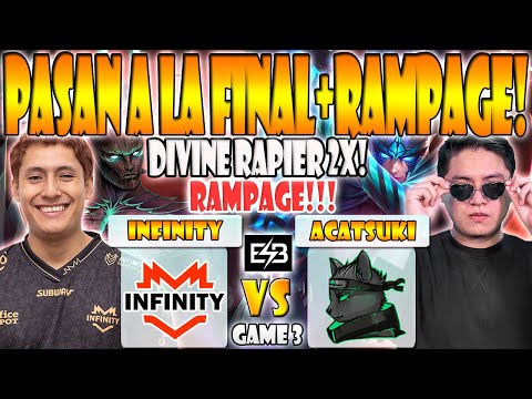 INFINITY VS ACATSUKI BO3[GAME 3]SEMIFINAL-MNZ,LEO VS LUMIERE-QUALIFIER SA THE INTERNATIONAL 2023-ESB