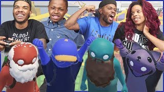 THE MAV3RIQ FAM BACK TO KNOCKING EACH OTHER OUT!! - Gang Beasts Gameplay