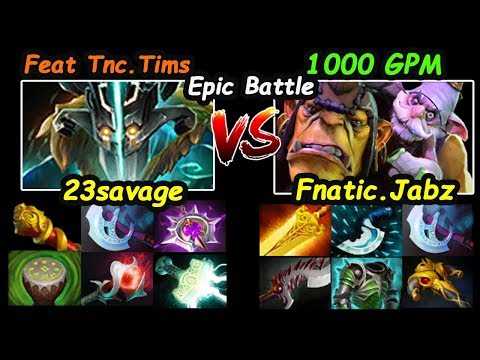 Fnatic Jabz - [Alchemist] MID 1000 GPM vs 23savage Feat. TNC Tims EpicBattle Dota 2 7.22 Gameplay