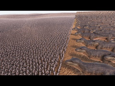 2,000 T-rex Vs 1,200,000 Zombies - Ultimate Epic Battle Simulator 2