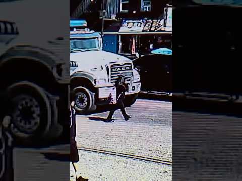 Girl walks away unscathed after getting run over by truck