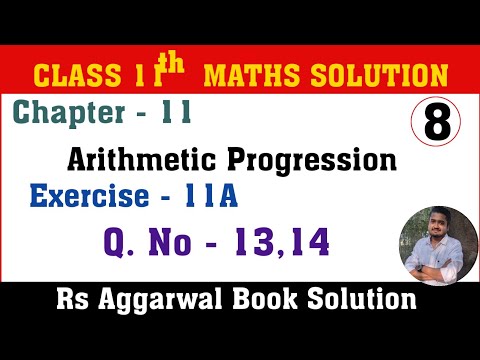 Class 11 Maths RS Aggarwal Exercise 11 A Q. No - 13 Or 14 || Arithmetic progression Chapter 11