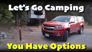 Camping Options: Tent, Truck Bed, RV & More!