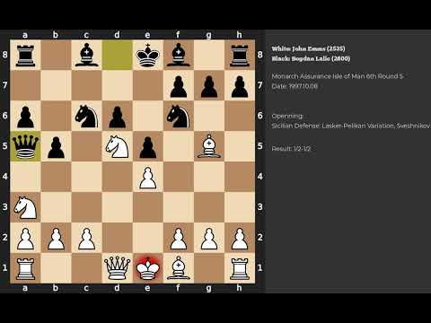 John Emms - Bogdan Lalic | Sicilian Defense | 1997