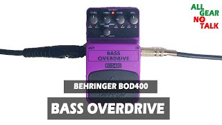 Video thumbnail for Behringer Bass Overdrive BOD400 - No Talking by ALL GEAR NO TALK