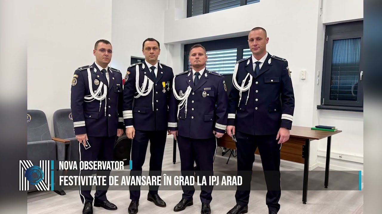 Festivitate de avansare în grad la IPJ Arad