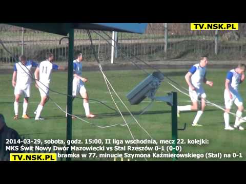 tv.nsk.pl 2014-03-29 MKS Świt Nowy Dwór Mazowiecki - Stal Rzeszów 0-1 (0-0) bramka HD