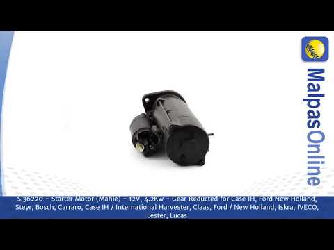 S.36220 - Starter Motor (Mahle) - 12V, 4.2Kw - Gear Reducted  for Case IH, Ford New Hol...and more.