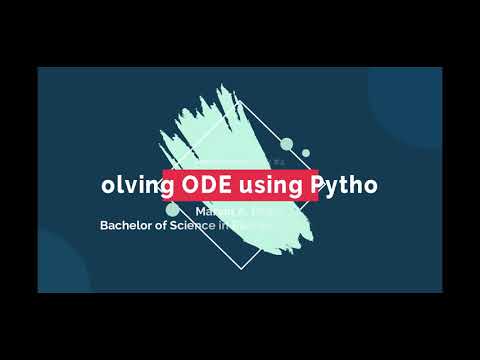 Pt4 Solving Ode Using Python