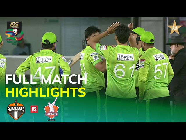 Full Match Highlights | Faisalabad vs Lahore | M 06 | ABS Developers National T20 Cup 2026 | MZA1T