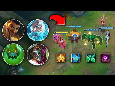 WE PLAYED THE ULTIMATE REVIVE COMP AND HAD 9 LIVES! (4 RESSURECTIONS) - League of Legends