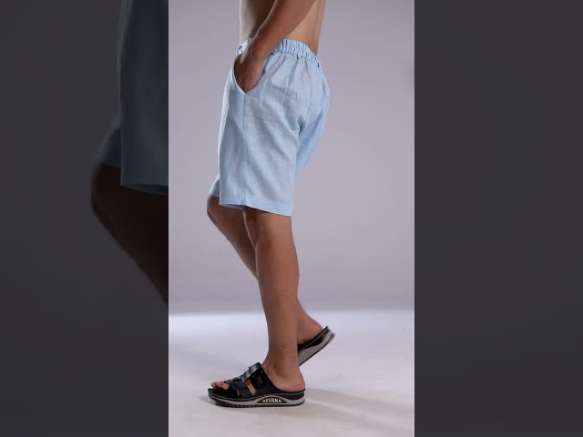 شورت سماوي كتان