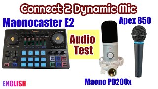 Video thumbnail for Maonocaster E2 - Connect 2 Dynamic Mic | Audio Test and ways to connect by Jenudsstuff