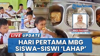 Momen Hari Pertama Pelaksanaan MBG di SDN 024 Kota Tarakan, Siswa-siswi Lahap Menyantap Makanan