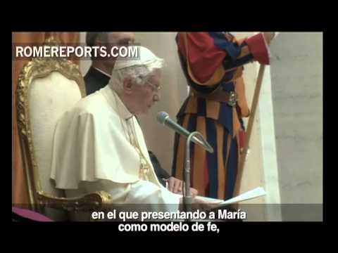 El Papa pide que la reflexión teológica sobre María impulse el Año de la Fe 