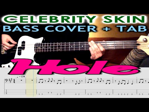 CELEBRITY SKIN Basso Cover & TAB | Hole | Lezione Tutorial