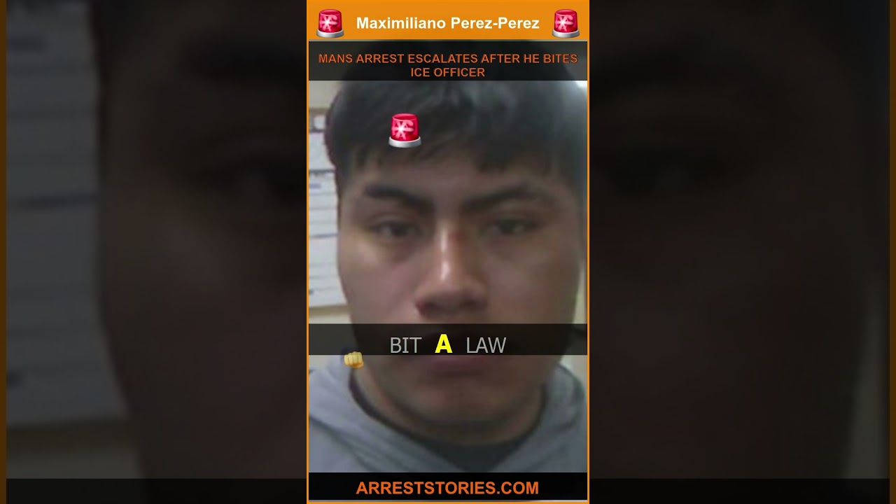 MANS ARREST ESCALATES AFTER HE BITES ICE OFFICER