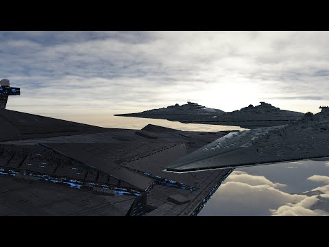 Imperium Super Star Destroyer vs 3 Mandator III | Massive Star Wars Remake Clash