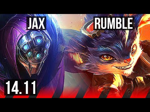 JAX vs RUMBLE (TOP) | 5/1/2, 800+ games | KR Challenger | 14.11