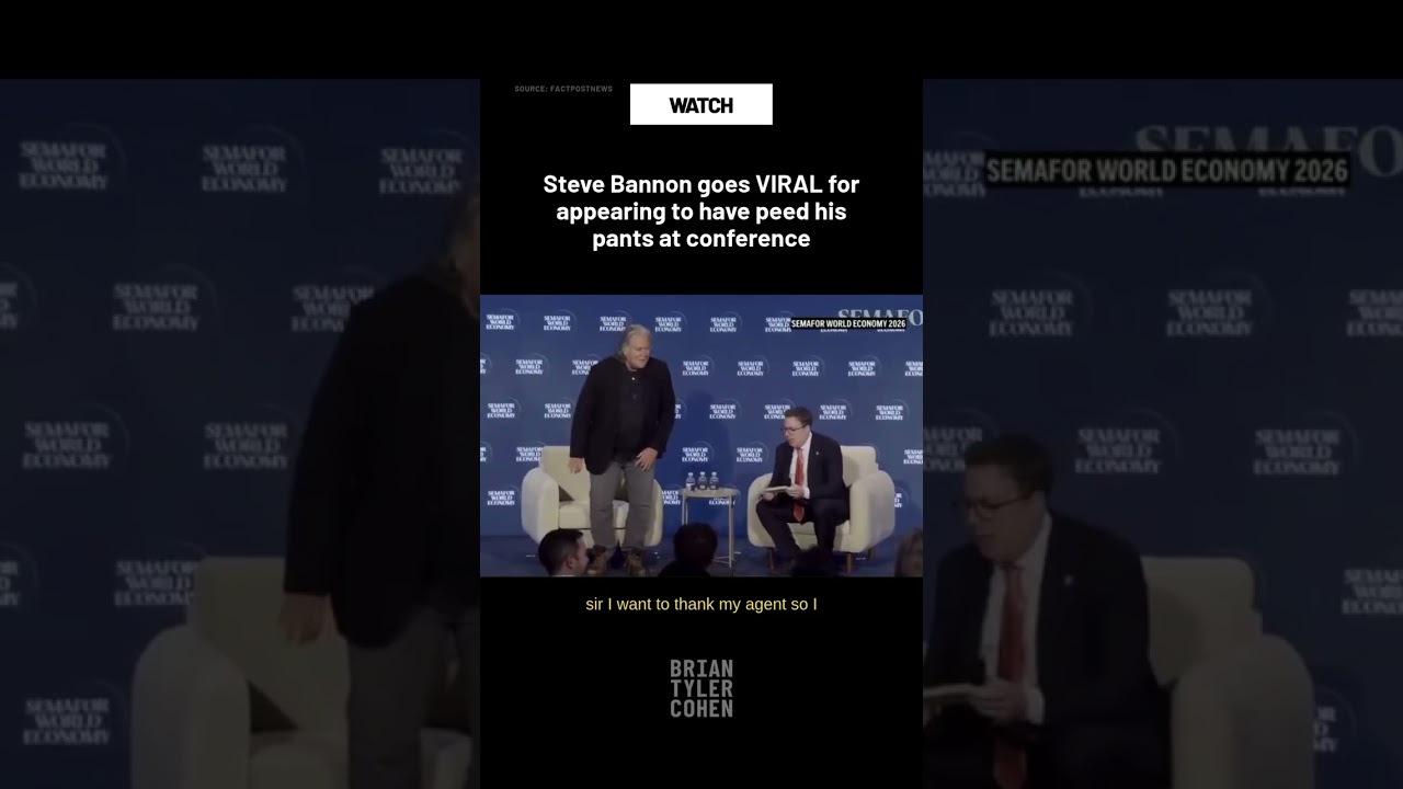 Steve Bannon goes VIRAL for appearing to have peed his pants at conference