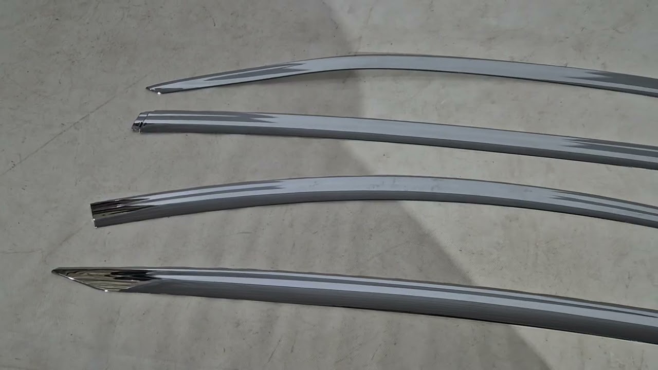 Tesla Model Y 2020- гг. Хромированные ветровики Niken Luxury (4 шт) Video 1