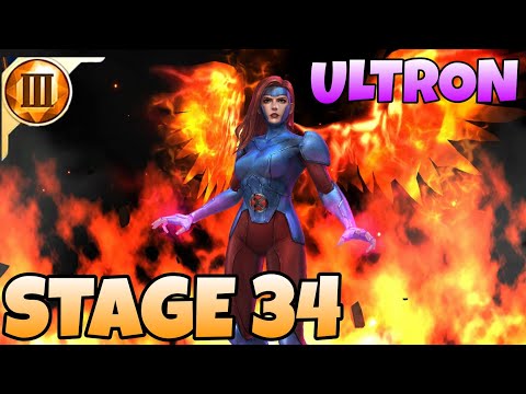 JEAN Grey [ X-Men Red ] vs ULTRON STAGE 34 | Level 80 Showcase | Marvel future fight | mff