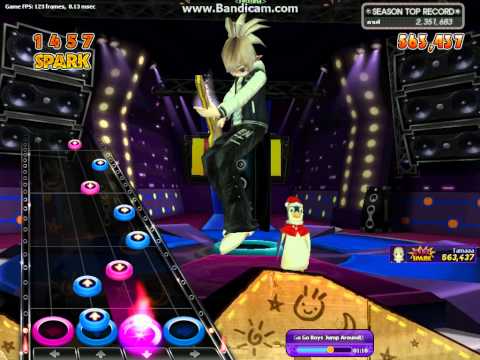 AuditionPVS - Guitar mode Go Go Boys ! - Jump Around lvl 3 ( hard ) with flame