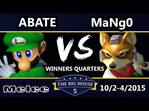 The Big House 5 - Mango (Fox) Vs. Abate (Luigi) - Winners Quarters - SSBM