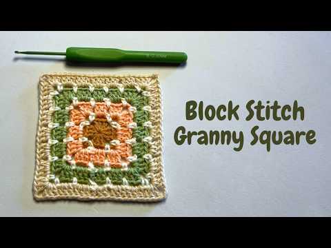 Crochet Block Stitch Granny Square | Perfect for Blankets & More!