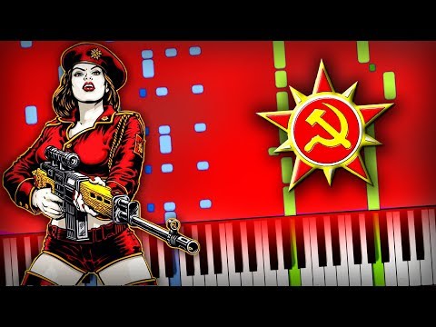 Command & Conquer Red Alert 3 - Soviet March Piano Tutorial (Sheet Music + midi) Synthesia cover