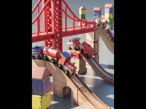 Train Procédural avec Blender Geometry Node