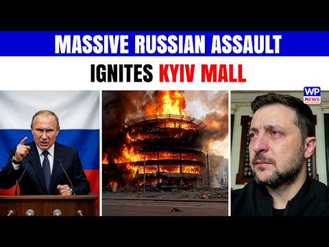 Russia Pounds Kyiv Overnight As Massive Fires Engulf Shopping Mall