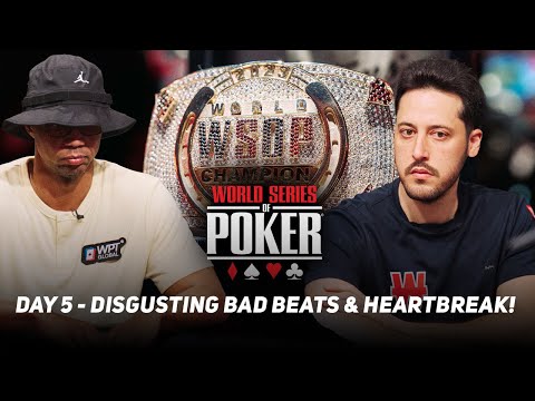 WSOP Main Event Day 5 - BAD BEATS & HEARTBREAK with Phil Ivey & Adrian Mateos