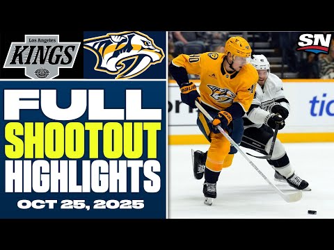 Los Angeles Kings at Nashville Predators | FULL Shootout Highlights - October 25, 2025